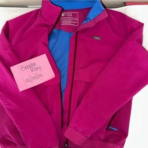 Fig scrubs -Raspberry -XS Sydney scrub jacket
